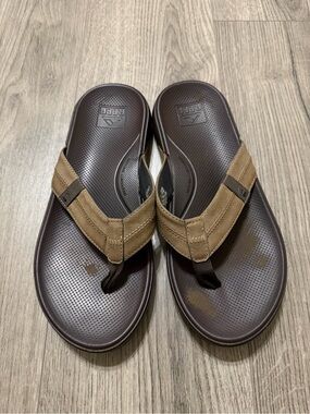 Reef Brown and Tan Men's Foam Flip Flop Sandals